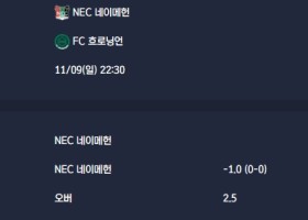 2025-11-09 [Eredivisie] NEC 네이메헌 VS FC 흐로닝언 분석