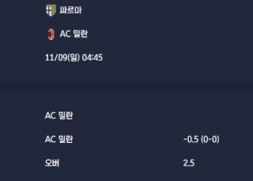 2025-11-09 [Serie A] 파르마 VS AC 밀란 분석