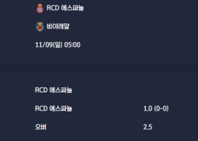 2025-11-09 [LaLiga] RCD 에스파뇰 VS 비야레알 분석