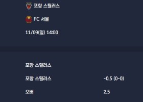 2025-11-09 [K League Classic] 포항 스틸러스 VS FC 서울 분석