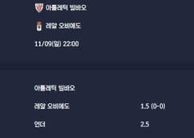 2025-11-09 [LaLiga] 아틀레틱 빌바오 VS 레알 오비에도 분석