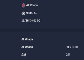2025-11-26 [AFC Champions League Elite] Al Whada VS 알사드 SC 분석