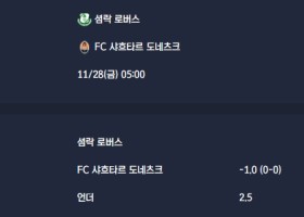 2025-11-28 [UEFA Conference League] 셤락 로버스 VS FC 샤흐타르 도네츠크 분석