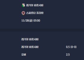 2025-11-28 [UEFA Conference League] 레기아 바르샤바 VS 스파르타 프라하 분석