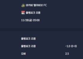2025-11-28 [UEFA Europa League] 마카비 텔아비브 FC VS 올랭피크 리옹 분석
