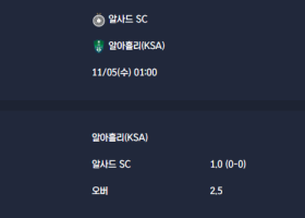 2025-11-05 [AFC Champions League Elite] 알사드 SC VS 알아흘리(KSA) 분석