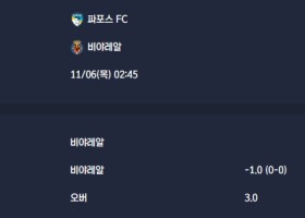 2025-11-06 [UEFA Champions League] 파포스 FC VS 비야레알 분석