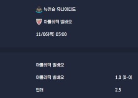 2025-11-06 [UEFA Champions League] 뉴캐슬 유나이티드 VS 아틀레틱 빌바오 분석