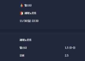 2025-11-30 [Eredivisie] 텔스타 VS 페예노르트 분석