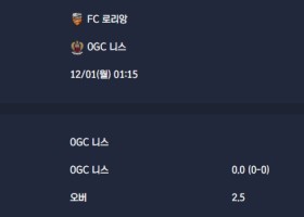 2025-12-01 [Ligue 1] FC 로리앙 VS OGC 니스 분석