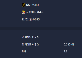 2025-11-02 [Eredivisie] NAC 브레다 VS 고 어헤드 이글스 분석