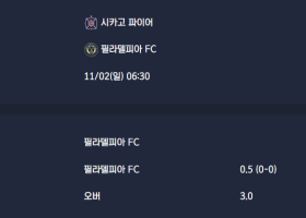 2025-11-02 [Major League Soccer] 시카고 파이어 VS 필라델피아 FC 분석