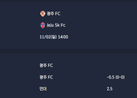 2025-11-02 [K League Classic] 광주 FC VS Jeju Sk Fc 분석