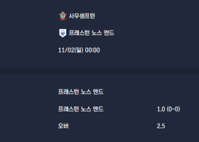 2025-11-02 [The Championship] 사우샘프턴 VS 프레스턴 노스 엔드 분석