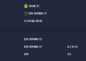 2025-11-02 [Major League Soccer] 내슈빌 SC VS 인터 마이애미 CF 분석