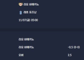 2025-11-07 [UEFA Conference League] 라요 바예카노 VS 레흐 포즈난 분석
