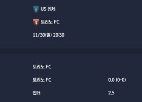 2025-11-30 [Serie A] US 레체 VS 토리노 FC 분석