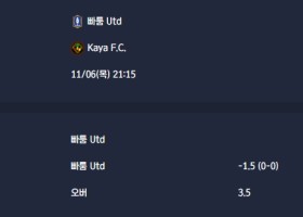 2025-11-06 [AFC Champions League Two] 빠툼 Utd VS Kaya F.C. 분석