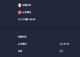 2025-11-17 [World Cup 2026 Qualification Europe] 이탈리아 VS 노르웨이 분석