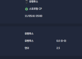 2025-11-05 [UEFA Champions League] 유벤투스 VS 스포르팅 CP 분석