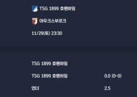 2025-11-29 [Bundesliga] TSG 1899 호펜하임 VS 아우크스부르크 분석