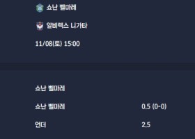 2025-11-08 [J1 League] 쇼난 벨마레 VS 알비렉스 니가타 분석