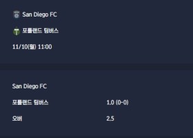 2025-11-10 [Major League Soccer] San Diego FC VS 포틀랜드 팀버스 분석