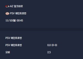 2025-11-10 [Eredivisie] AZ 알크마르 VS PSV 에인트호번 분석