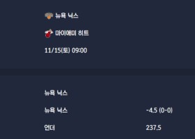 2025-11-15 [NBA] 뉴욕 닉스 VS 마이애미 히트 분석