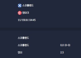 2025-11-19 [World Cup 2026 Qualification Europe] 스코틀랜드 VS 덴마크 분석