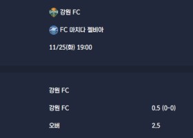 2025-11-25 [AFC Champions League Elite] 강원 FC VS FC 마치다 젤비아 분석