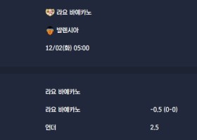 2025-12-02 [LaLiga] 라요 바예카노 VS 발렌시아 분석