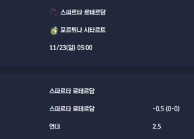 2025-11-23 [Eredivisie] 스파르타 로테르담 VS 포르튀나 시타르트 분석