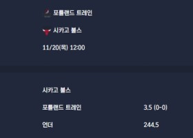 2025-11-20 [NBA] 포틀랜드 트레인 VS 시카고 불스 분석