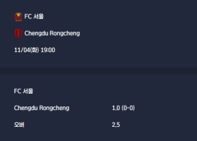 2025-11-04 [AFC Champions League Elite] FC 서울 VS Chengdu Rongcheng 분석
