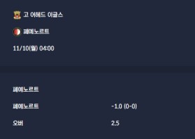 2025-11-10 [Eredivisie] 고 어헤드 이글스 VS 페예노르트 분석