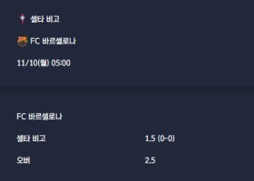 2025-11-10 [LaLiga] 셀타 비고 VS FC 바르셀로나 분석