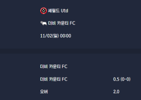 2025-11-02 [The Championship] 셰필드 Utd VS 더비 카운티 FC 분석