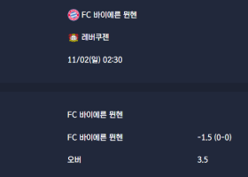 2025-11-02 [Bundesliga] FC 바이에른 뮌헨 VS 레버쿠젠 분석