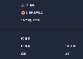 2025-11-23 [Bundesliga] FC 쾰른 VS E. 프랑크푸르트 분석