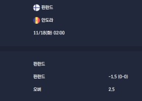 2025-11-18 [Friendlies National Teams] 핀란드 VS 안도라 분석