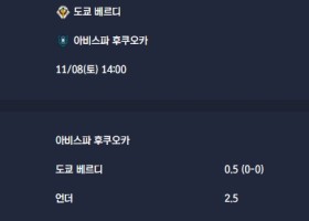 2025-11-08 [J1 League] 도쿄 베르디 VS 아비스파 후쿠오카 분석