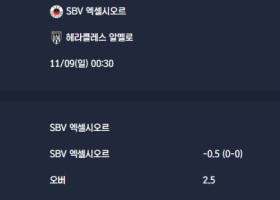 2025-11-09 [Eredivisie] SBV 엑셀시오르 VS 헤라클레스 알멜로 분석
