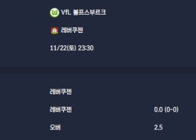 2025-11-22 [Bundesliga] VfL 볼프스부르크 VS 레버쿠젠 분석