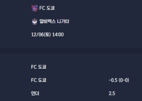 2025-12-06 [J1 League] FC 도쿄 VS 알비렉스 니가타 분석