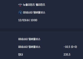2025-12-03 [NBA] 뉴올리언즈 펠리컨즈 VS 미네소타 팀버울브스 분석