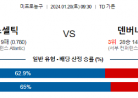 1월 20일 NBA분석 보스턴 vs 덴버 해외농구중계 NBA중계 농구분석