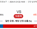 1월 21일 1600 안양정관장 vs 울산모비스 국내농구분석