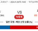 1월 25일 1900 한국가스공사 vs 부산KCC 국내농구분석