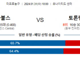 1월 31일 NBA분석 시카고  토론토 해외농구중계 NBA중계 농구분석